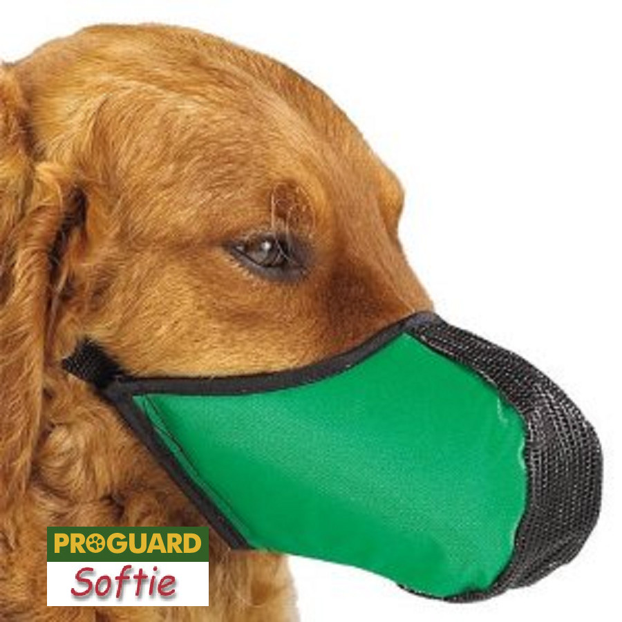 SOFTIE LARGE DOG NO BITE MUZZLE Mesh EZ Quick-Fit Adjustable Safer Comfortable