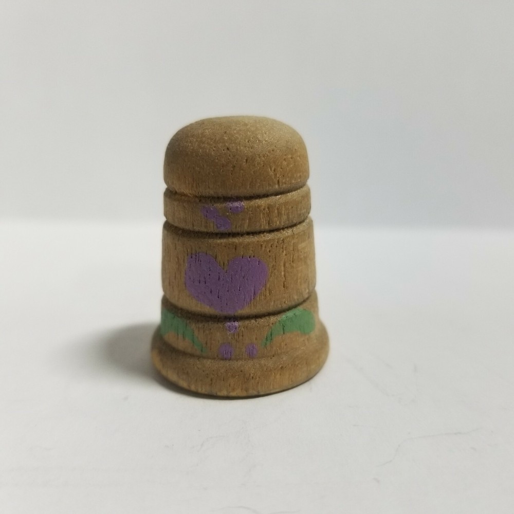Wooden Hand Painted Thimble