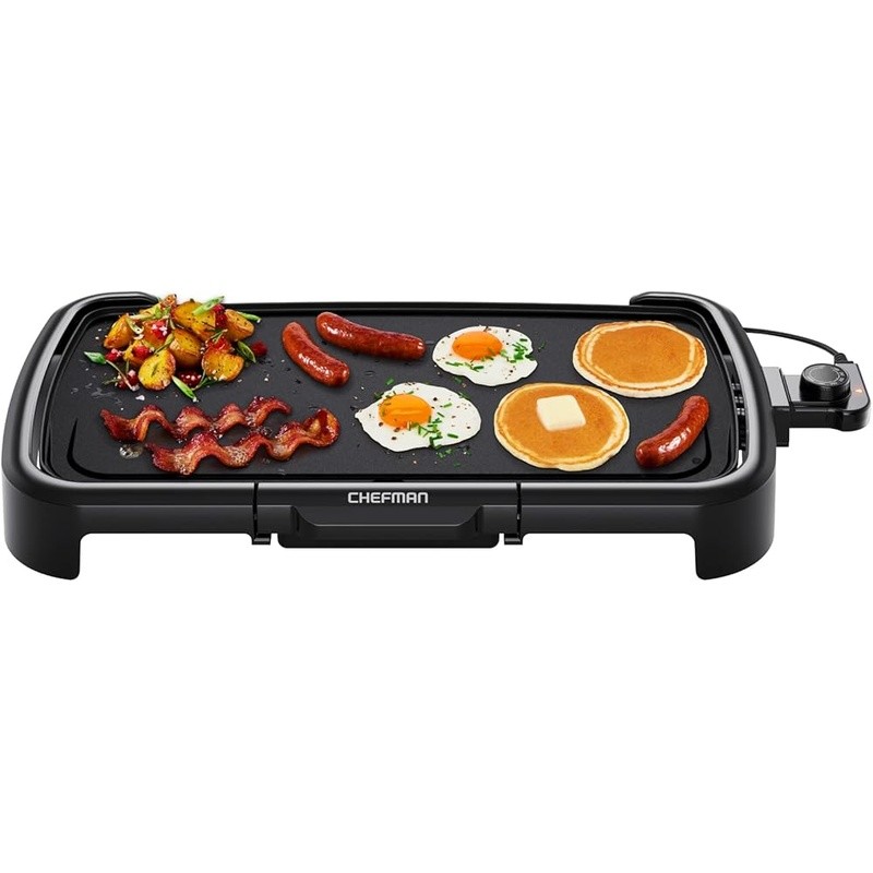 Nonstick Electric Griddle XL Cooking Surface Removable Temp Control Drip Tray US