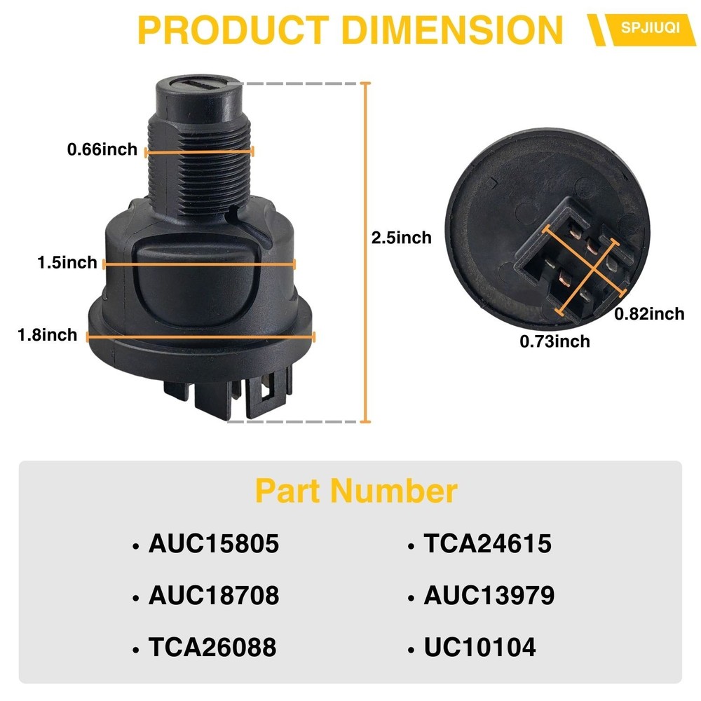 AUC15330 TCA26088 TCA24615 Ignition Switch Direct Replacement for John Deere
