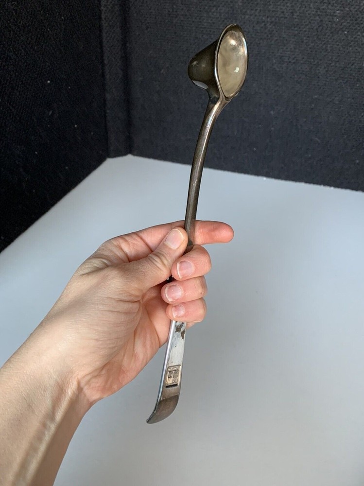 S&G ENGLAND CANDLE SNUFFER SILVER PLATED 10” (e20)