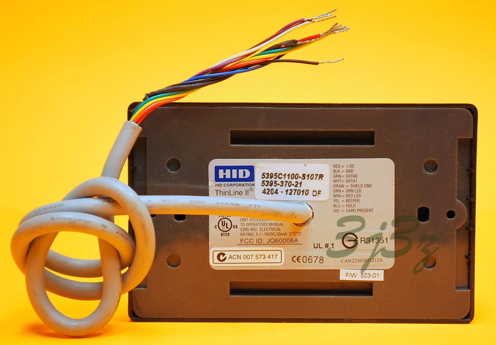 HID 5395C1100 ThinLine II Black Wall Switch Reader