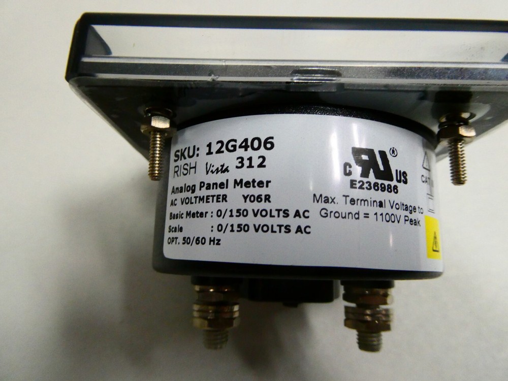 Grainger 12G406 Analog Panel Meter 0-150v-ac