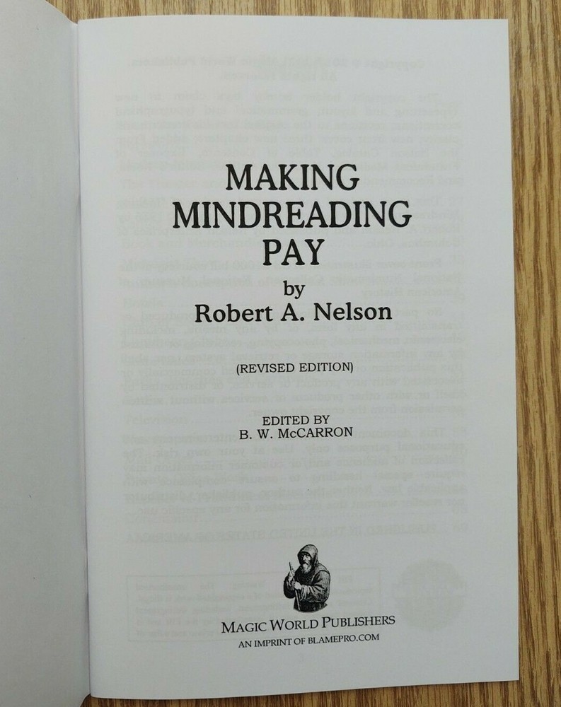Making Mindreading Pay by Robert A. Nelson