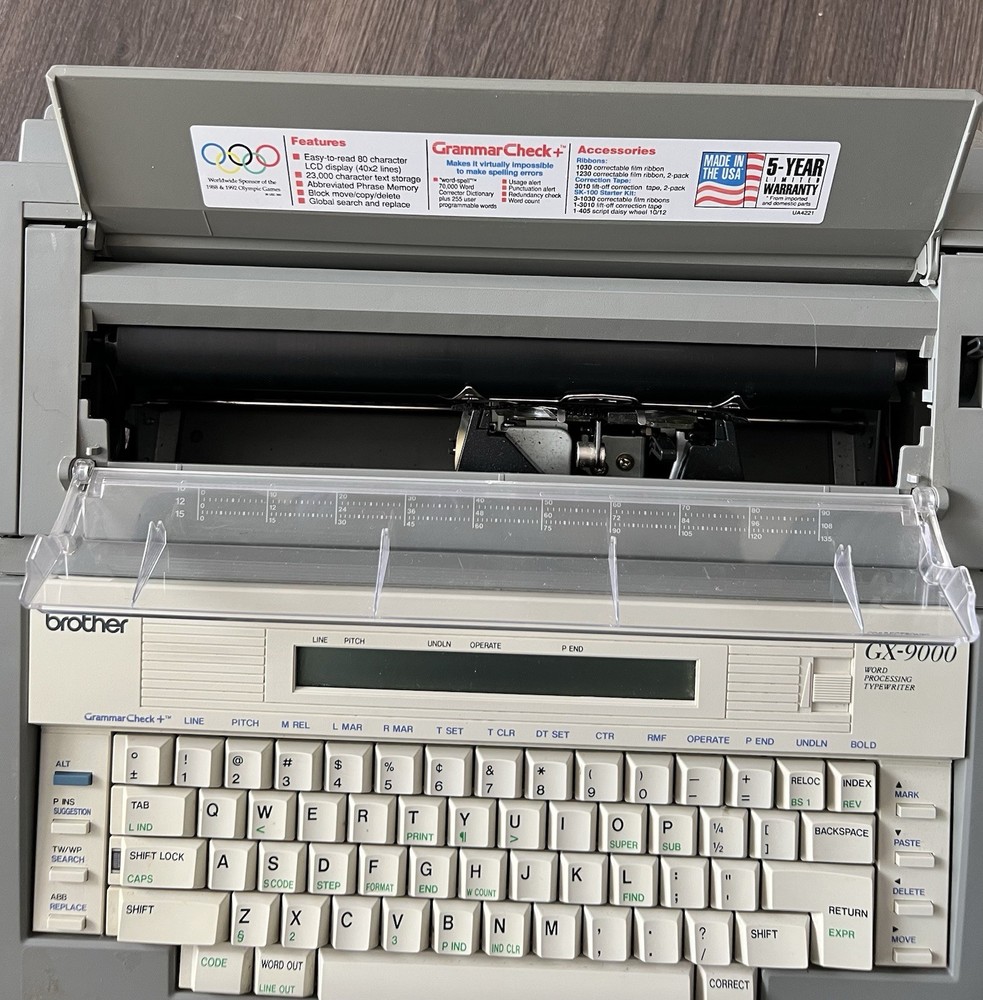 Brother GX-9000 Correctronic Word Processing Typewriter w/ GrammarCheck+ Tested!