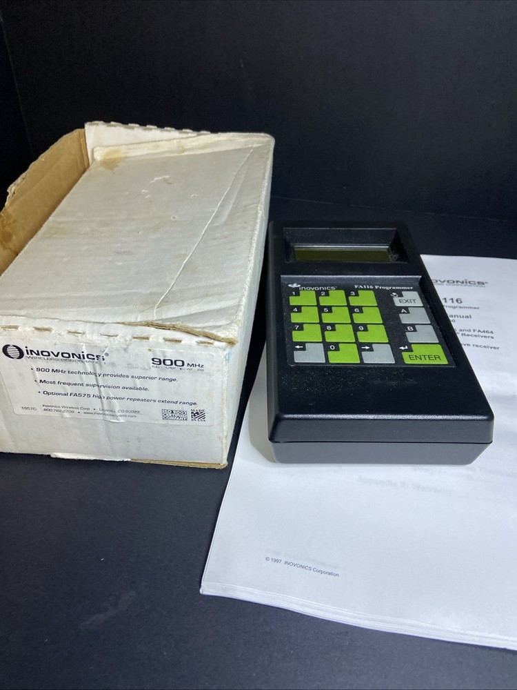 Inovonics FA116 Alarm System Executive Pendant Programmer