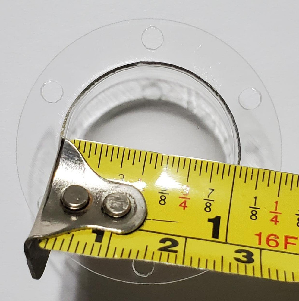 Acrylic Dome/Plastic Hemisphere - Clear (1" with Holes)