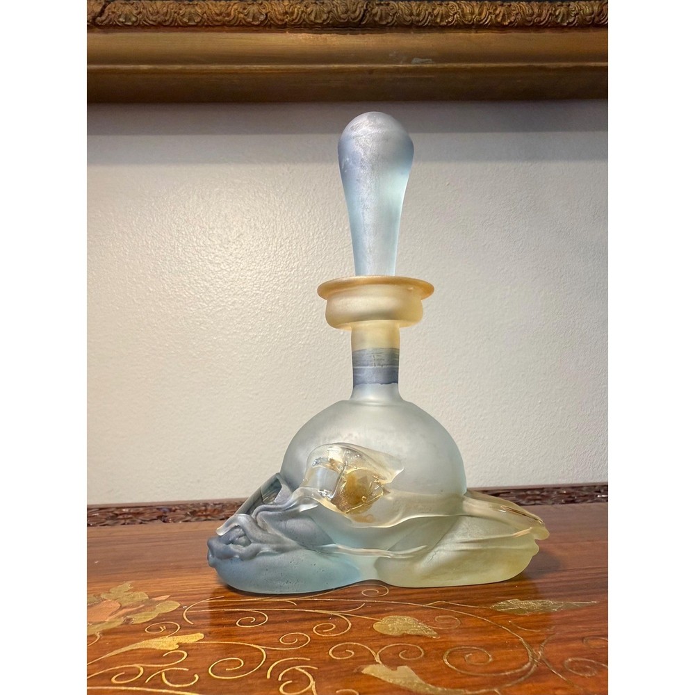Vintage Signed Jon Art Studio Glass Perfume Bottle