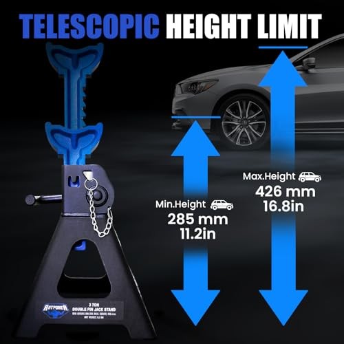 ANTPOWER Car Jack Stands 3 Ton with Double Locking Heavy Duty double locking
