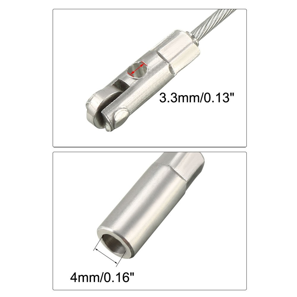 2 PCS 140mm Fish Tape Leader Wire Cable Puller Roller for 4mm Wire Puller