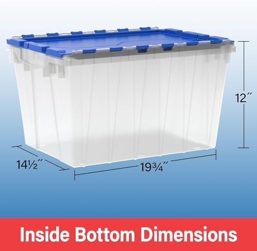 Akro-Mils KeepBox 12 Gallon Storage Container, Nesting and Stackable Plastic