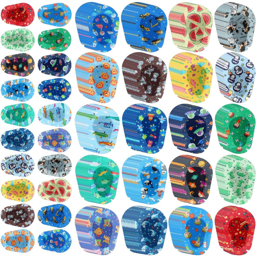 Adhesive Eye Patches, 20 Styles Breathable Eye Patch Light Blocking, 3x2" 200Pc