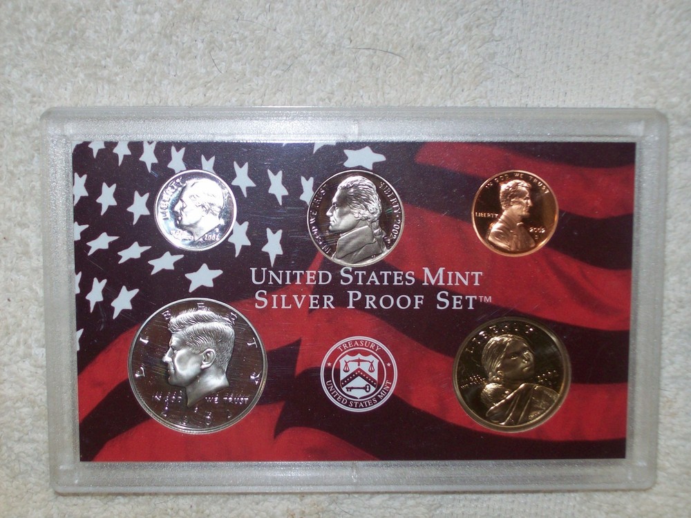 2002  SILVER PROOF SET 5 COIN