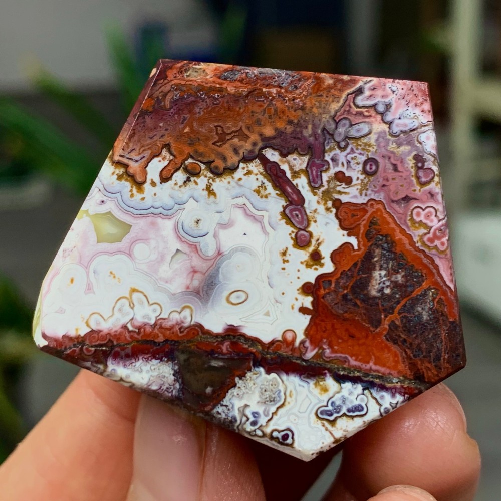 30G Natural crazy Agate Crystal flake-shaped Gemstone Healing