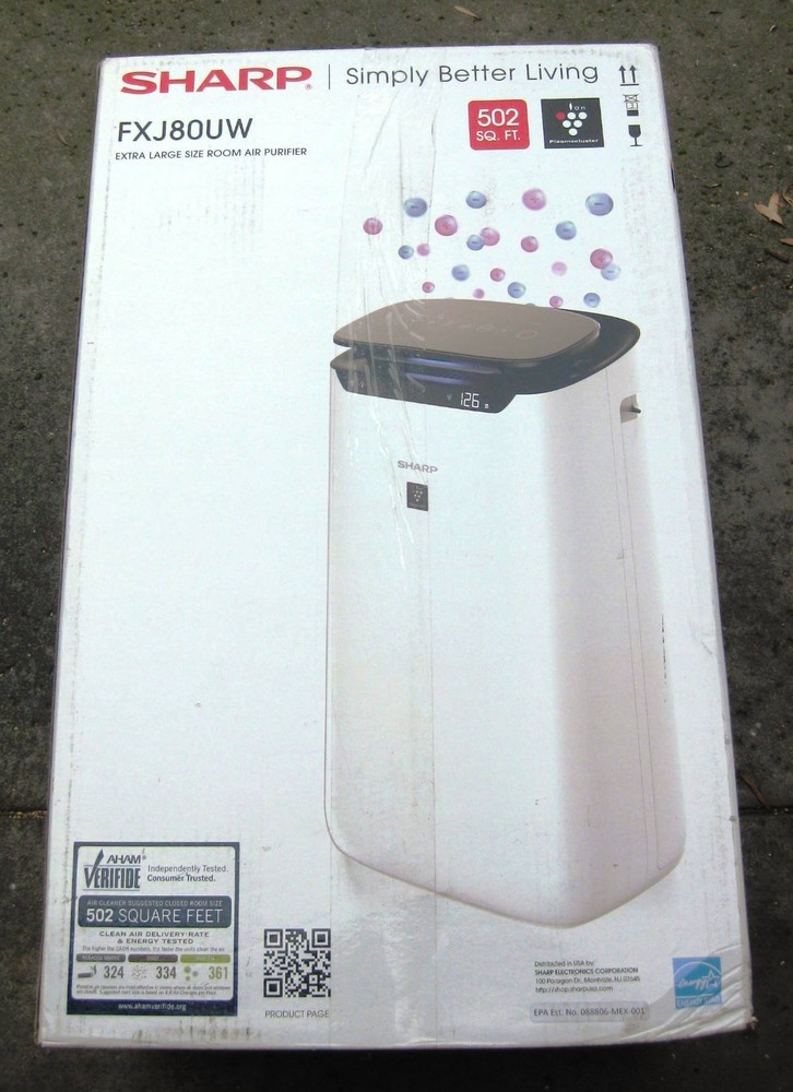 Sharp Plasmacluster True HEPA Console Air Purifier 3 Speed FXJ80UW