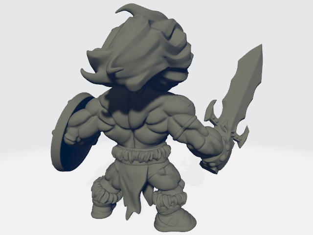 Chibiatures - Barbarian Hero