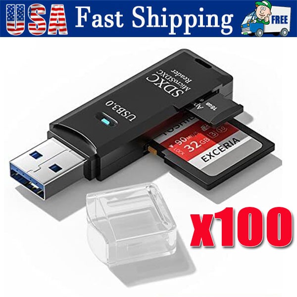 USB 3.0 SD Card Reader for PC Micro SD Card to USB Adapter for Camera Memory C
