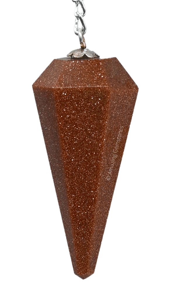 Red Goldstone Dowsing Crystal Pendulum