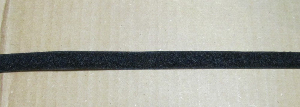 Black 5/8" velcro, hook and loop, 1 yard each