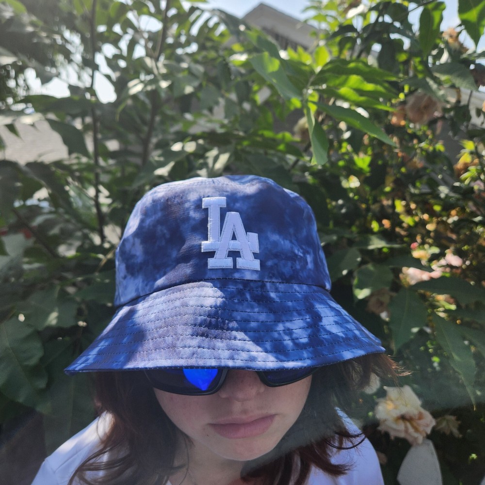 LA Dodgers Blue tie dye bucket hat
