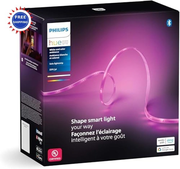 Philips Hue 16 Ft Smart LED Solo Lightstrip Base Kit - 1 Pack Indoor Control