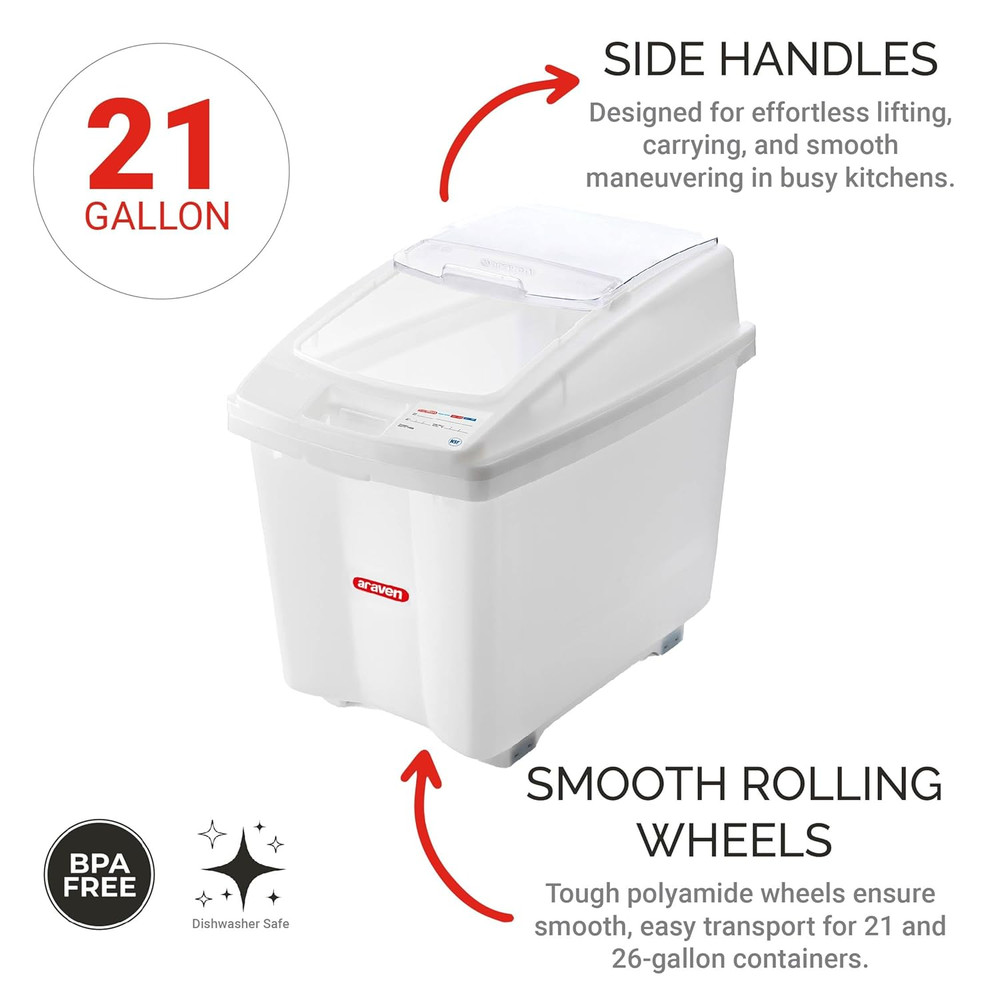 Ingredient Bin, Storage Container for Large Quantity Ingredients, Use in Commerc