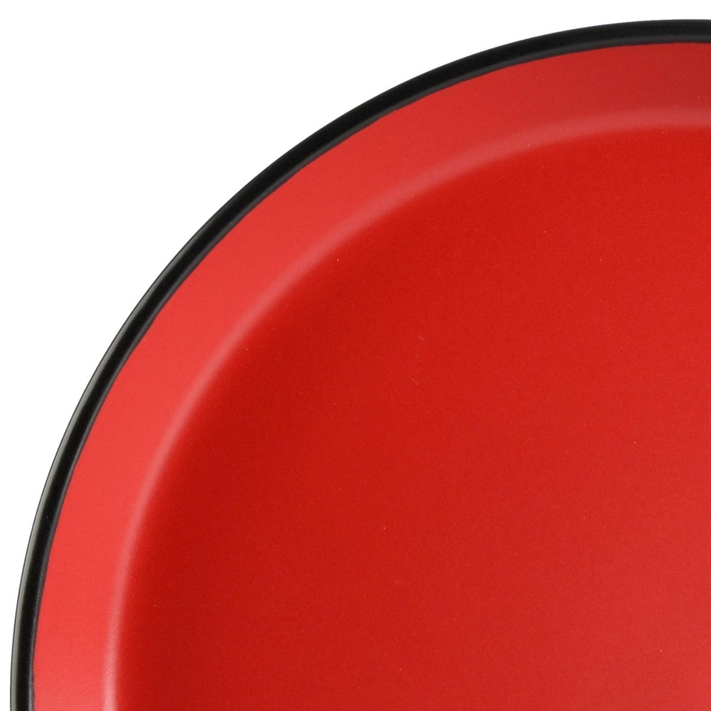 Sofia Coupe Stoneware Dinnerware Set, for 4 (12pcs), Matte Red