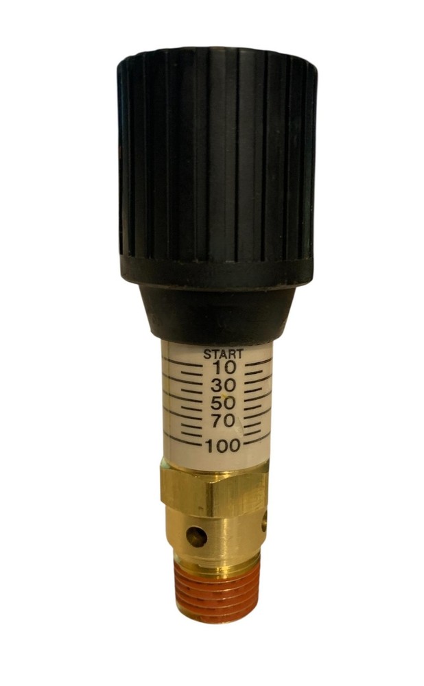 Control Devices 1/4" Brass Variable Pressure Relief Valve 0-100 psi Adjustable