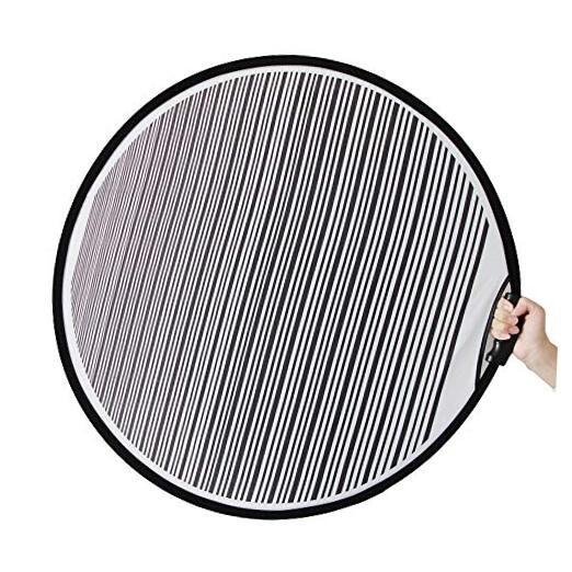 80cm Circular Striped Flexible Foldable PDR Lined Light Reflector Board Dent