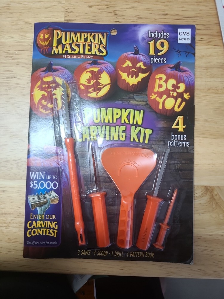 2x Pumpkin Masters Pumpkin Carving Kit includes 5 tools and 14 patterns **NEW**