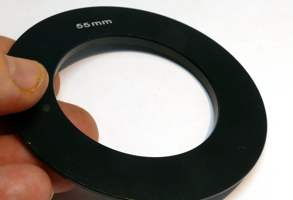 55mm Adapter Ring for Square holder Cokin size Medium P threaded for lens