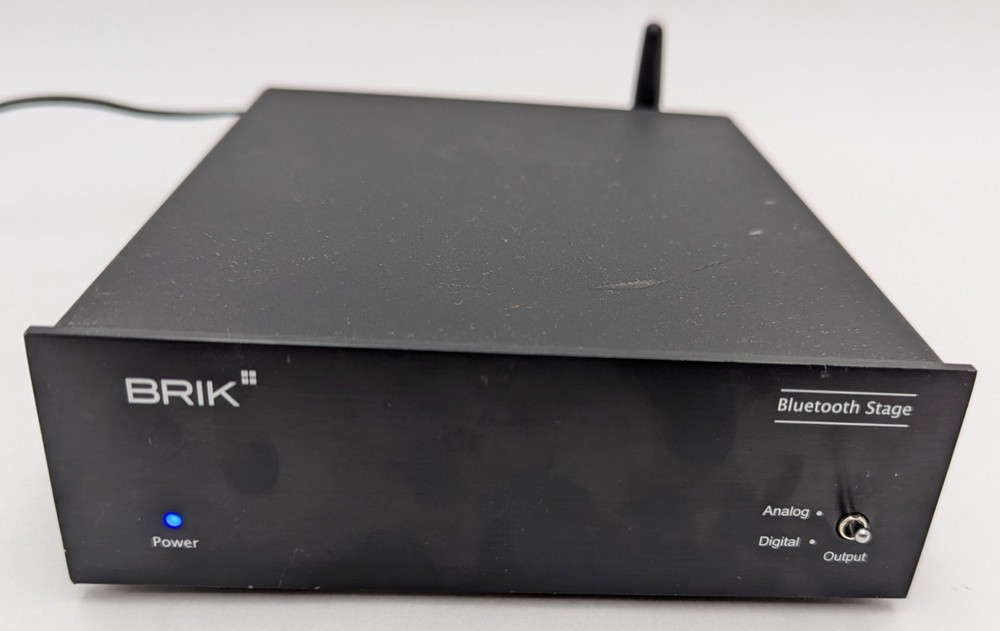 BRIK Audio Bluetooth Stage Modular HiFi Component Receiver Black w/ Power Supply