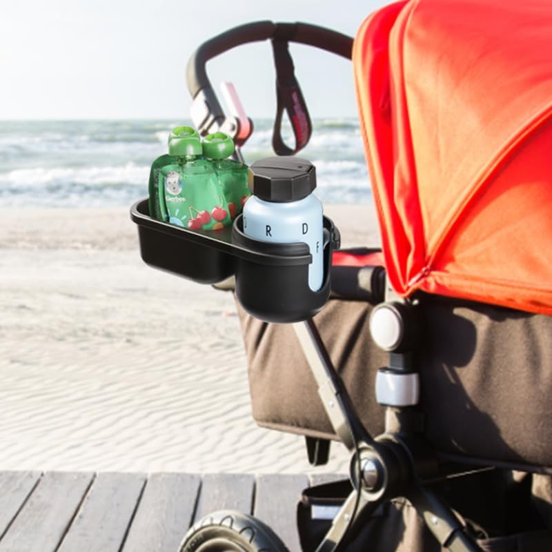 Universal Snack Tray for Stroller with Stroller Cup Holder, Universal Strolle...