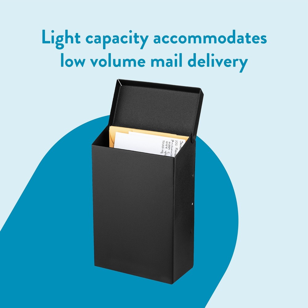Modern Heritage™ Vertical Wall-Mounted Mailbox for Outside, Rust-Resistant Ga...