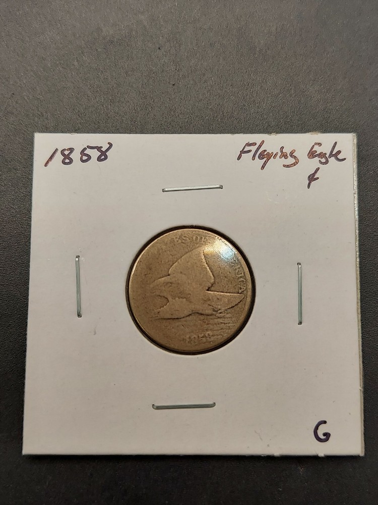 1858 flying eagle cent G (Raw2830)