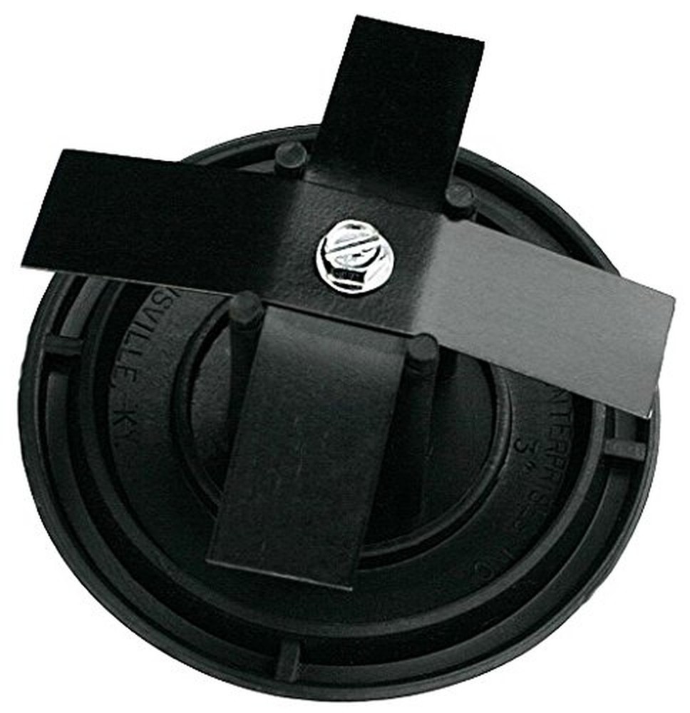 3" Round Light Pole Top Cap- Black Plastic