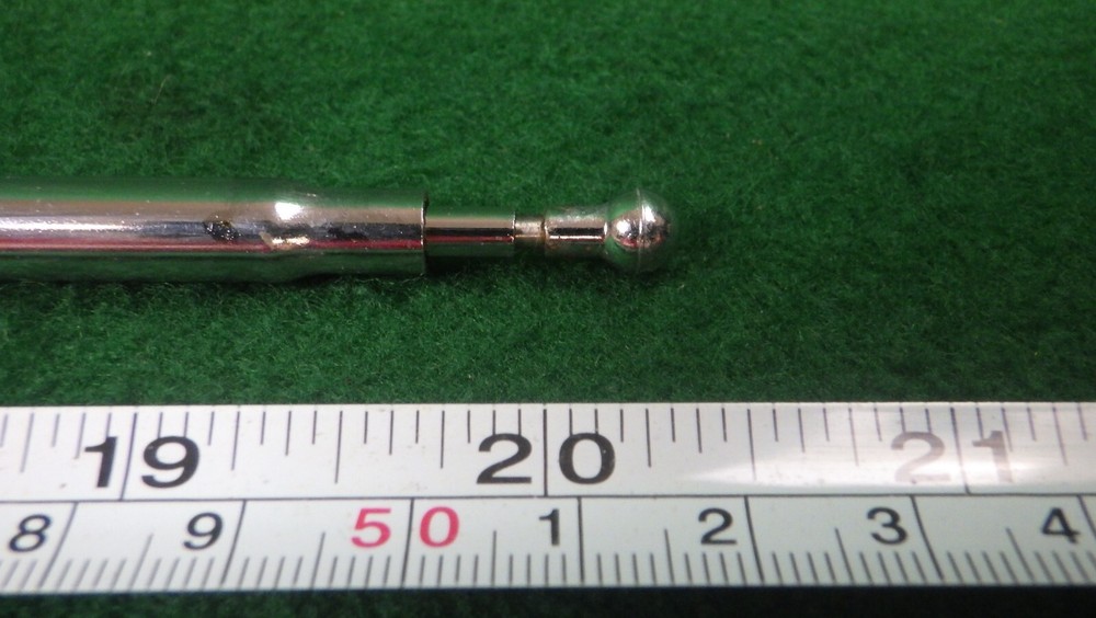 Vintage Chrome Adjustable Spring Base Antenna Whip 20"/Extendable