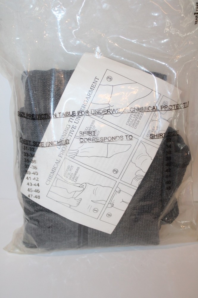 Chemical Protective Undershirt Size 40 Military Training Sealed NOS