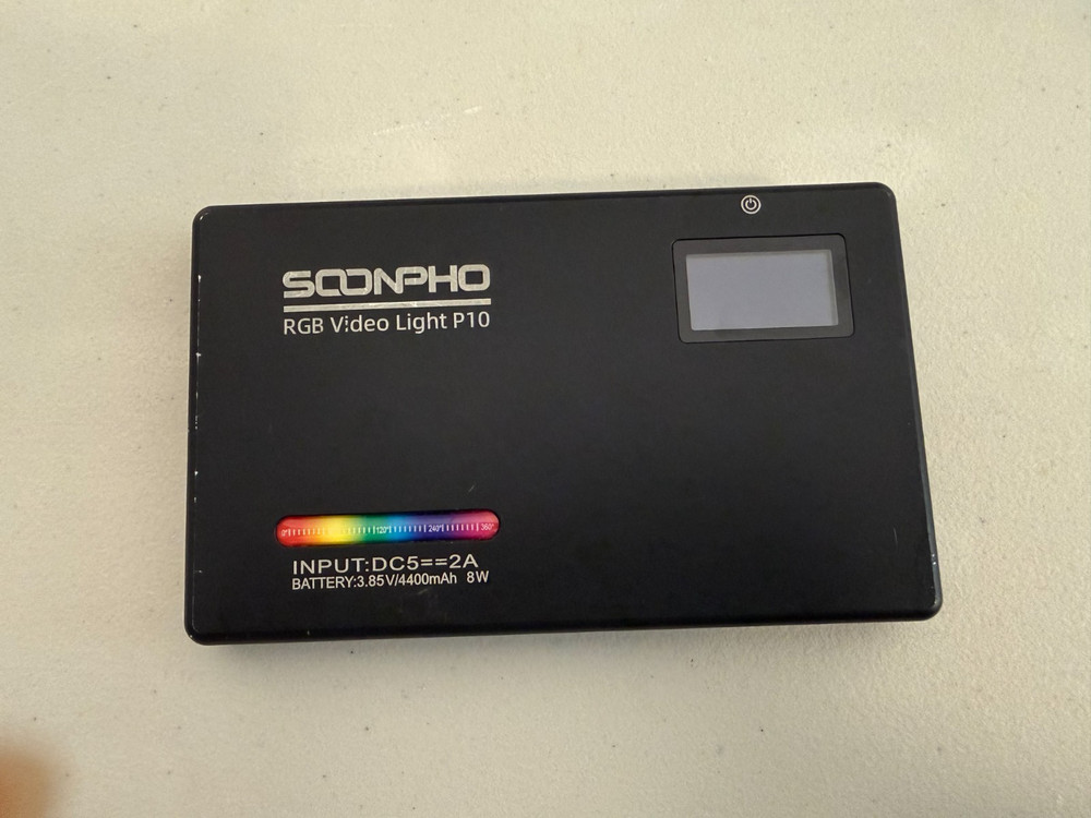 Soonpho P10 RGB Light Panel On-Camera with Pouch - Black