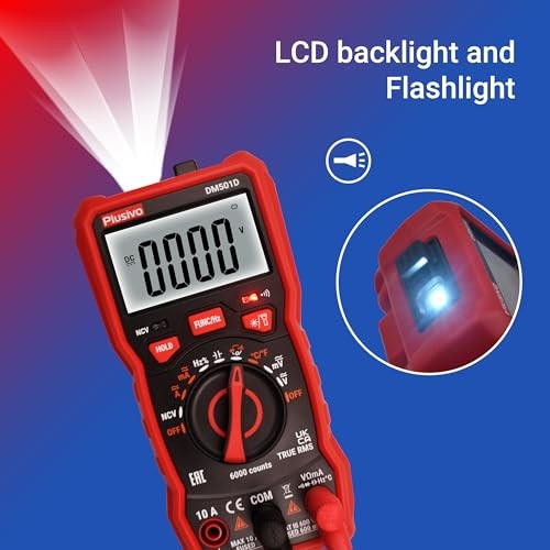 Multimeter 6000 Counts Digital Multimeter Auto Ranging TRMS AC DC Voltmeter