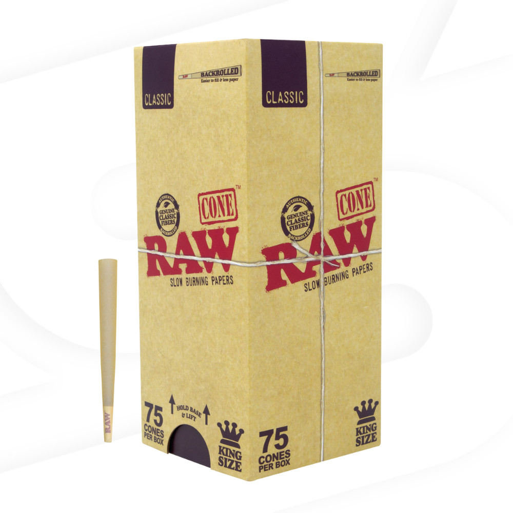 RAW Classic King Size Backrolled Cones | 75 Pack