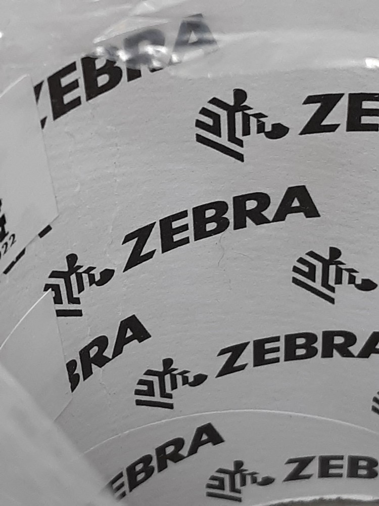 Zebra White Continuous Thermal Transfer Label Roll - 4in x 500ft