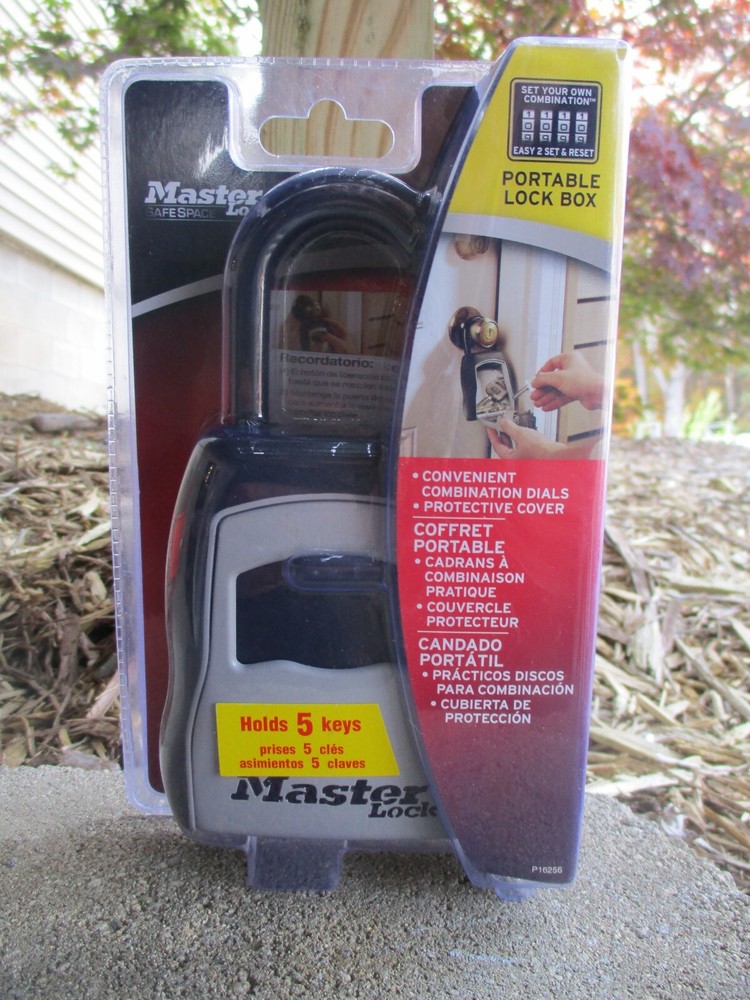 Master Lock 5400D Portable Combination Lock Box - Black