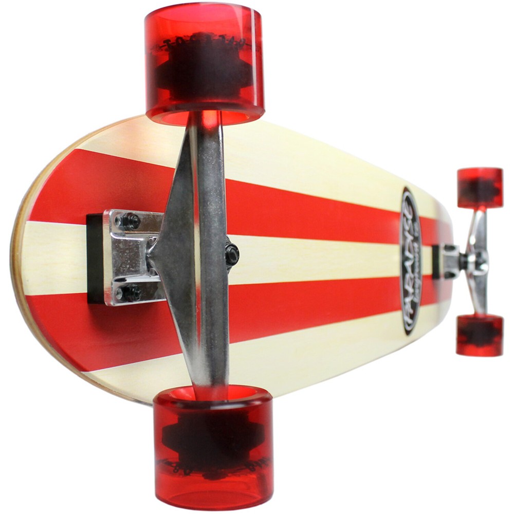 Paradise Longboard Complete 9" x 44" Red Pinstripe Kicktail Shape