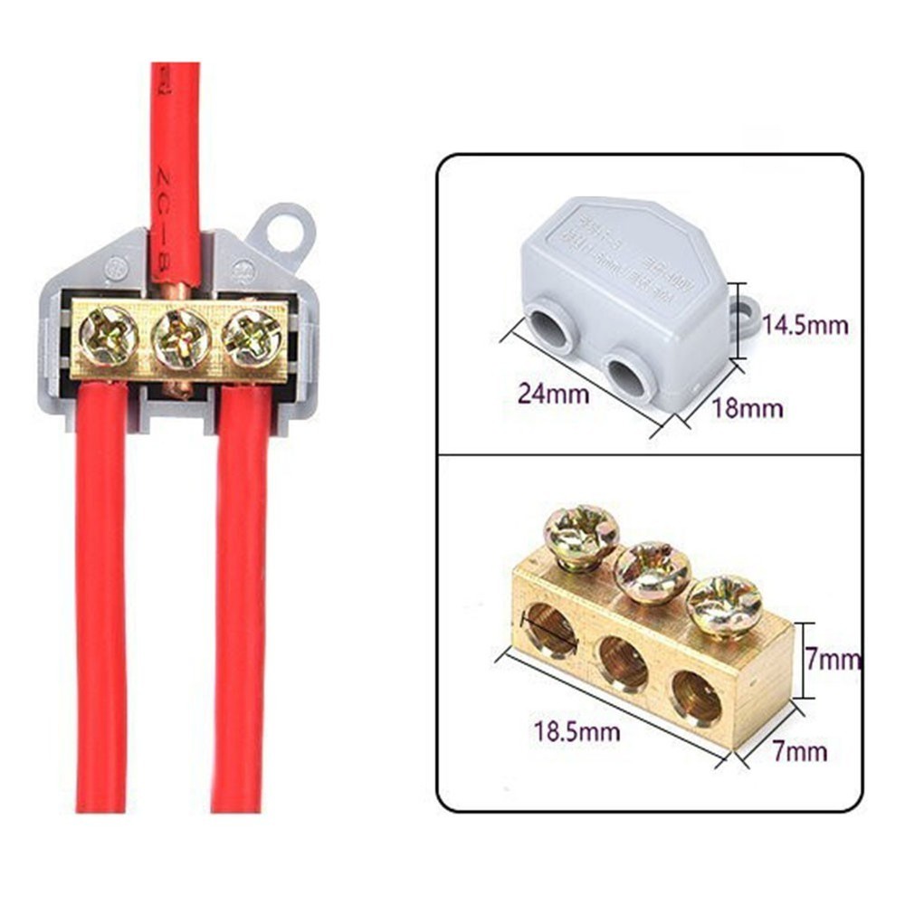 Robust Brass Quick Terminal Block for 60A Electrical Cable Splice Needs