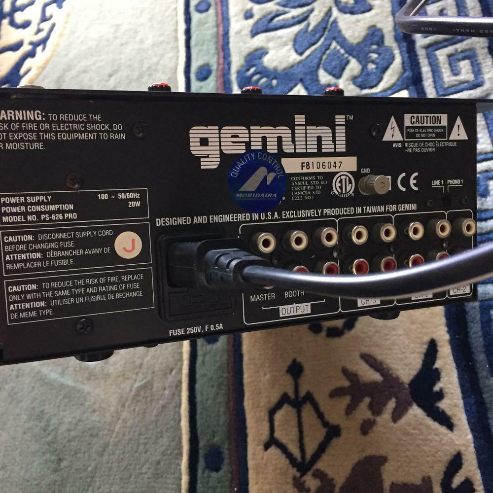 Mixer gemini PS-626PRO Dirty Operation confirmed