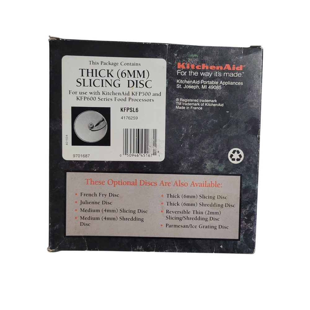 KitchenAid 6-Millimeter-Thick Slicing JULIENNE Disk, fits 11-Cup Processor
