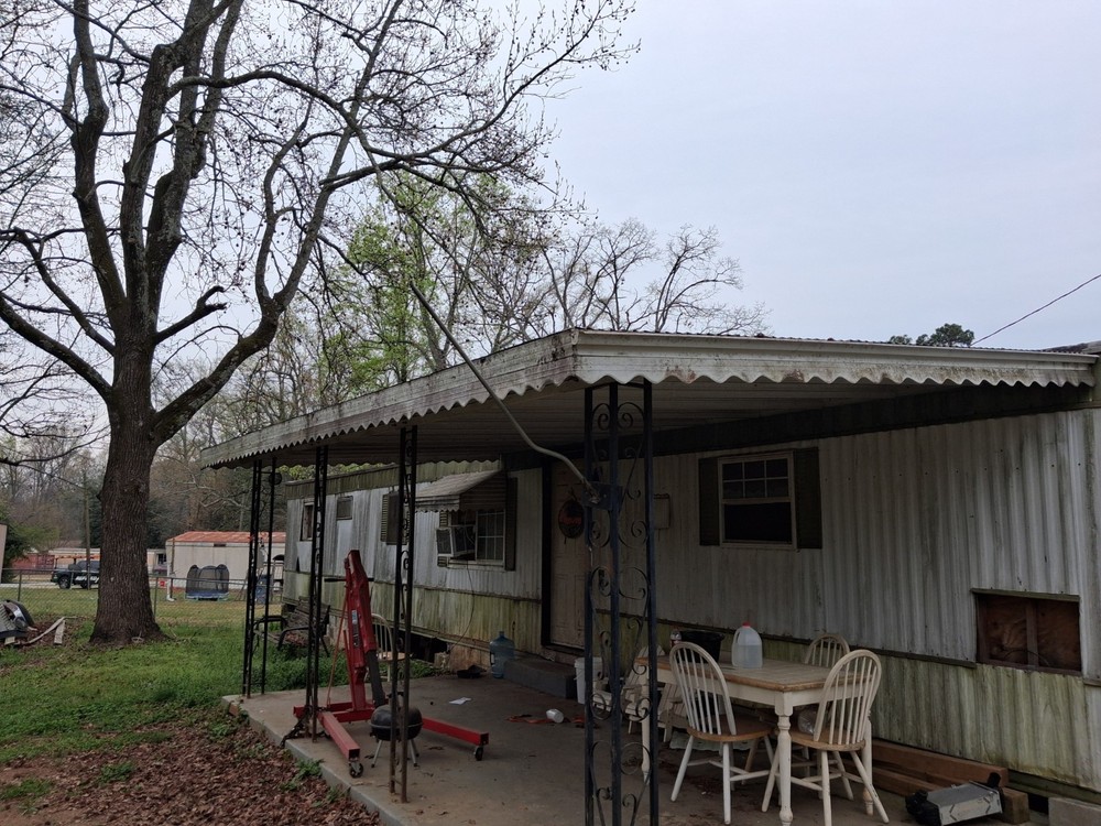Front porch awning cover.