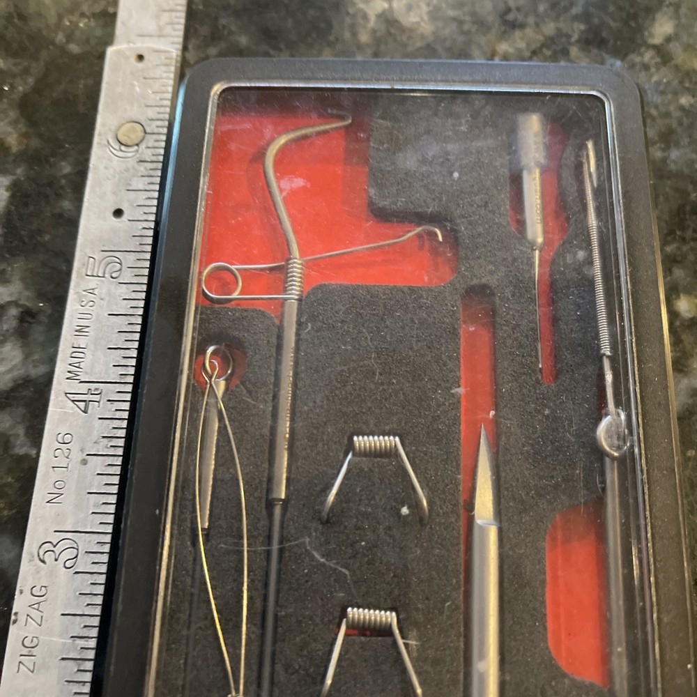 Marc Petitjean Tool Set Fly Tying Premium Tools With Case