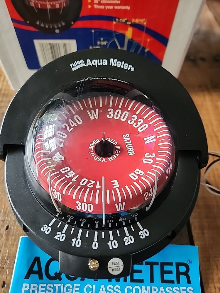 Saturn Compass By Aqua Meter Model A140 Vertical Bulkhead Mount